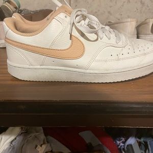 Nike Court Vision Sneakers in Tan/off white Size 10